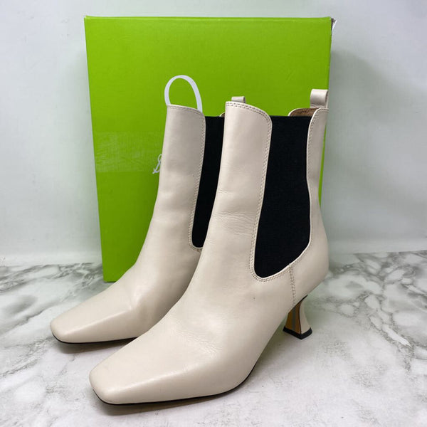 SAM EDELMAN WOMEN'S BOOTS cream black 7