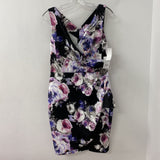 ALEX evenings WOMEN'S DRESS black purple white mix 14