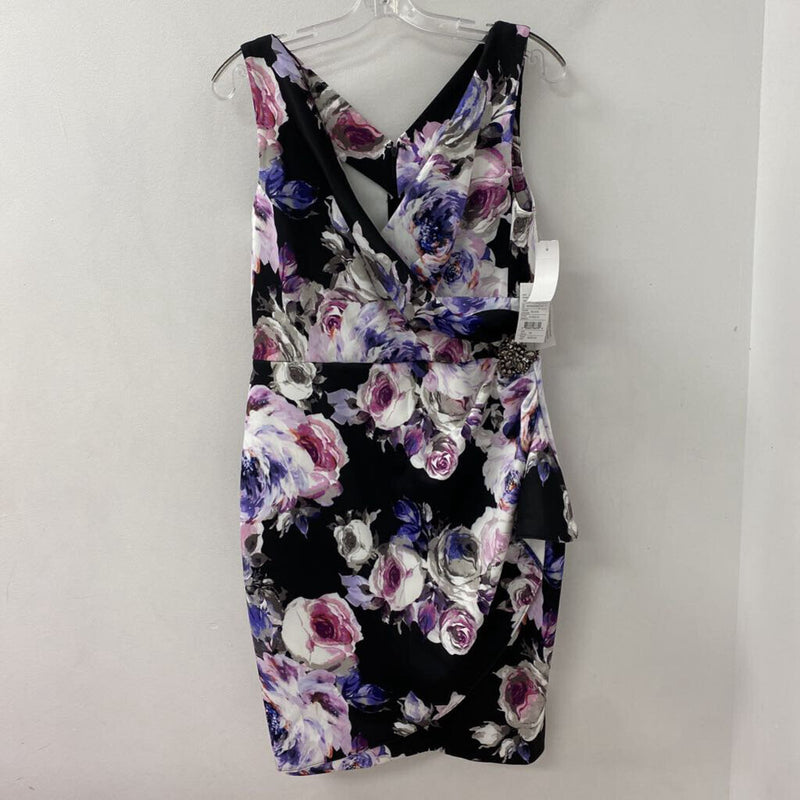 ALEX evenings WOMEN'S DRESS black purple white mix 14
