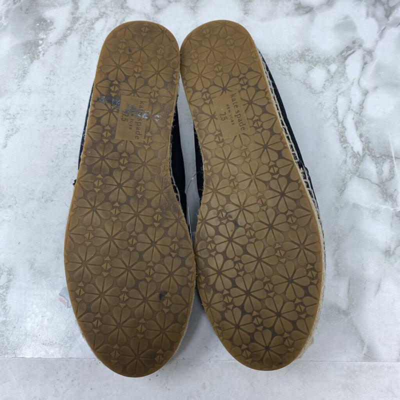 KATE SPADE WOMEN'S FLATS black gold 7.5