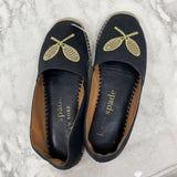 KATE SPADE WOMEN'S FLATS black gold 7.5