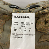 CAMBIO WOMEN'S SKIRT taupe gold mix 8