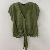 Massimo Dutti WOMEN'S TOP green S