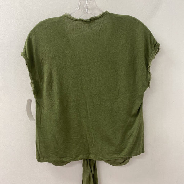 Massimo Dutti WOMEN'S TOP green S