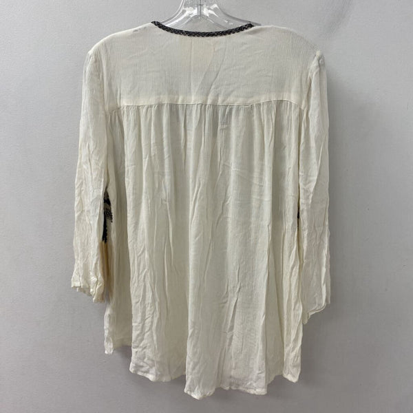 CALIFORNIA MOON RISE WOMEN'S BLOUSE/SHIRT black white XS