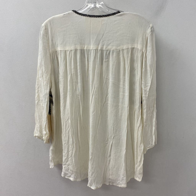 CALIFORNIA MOON RISE WOMEN'S BLOUSE/SHIRT black white XS