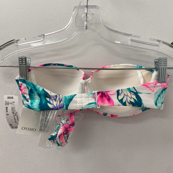 OYSHO WOMEN'S ACTIVE SWIM white pink green S