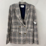 SUNCOO paris WOMEN'S BLAZER/JACKET grey navy black mix M/T2