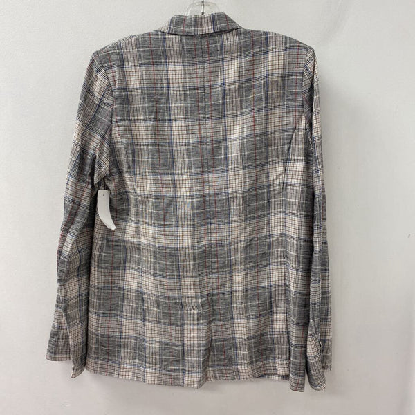 SUNCOO paris WOMEN'S BLAZER/JACKET grey navy black mix M/T2