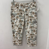 CHARLIE B WOMEN'S CAPRIS white earth tone floral 10
