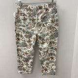 CHARLIE B WOMEN'S CAPRIS white earth tone floral 10