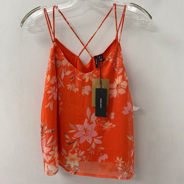 VERO MODA WOMEN'S TANK/CAMI orange pink mix S