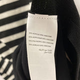 A MTL 1980 WOMEN'S PLUS TOP black white stripe 3X