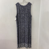 J JILL/PUREJILL WOMEN'S PLUS DRESS grey black floral 4X