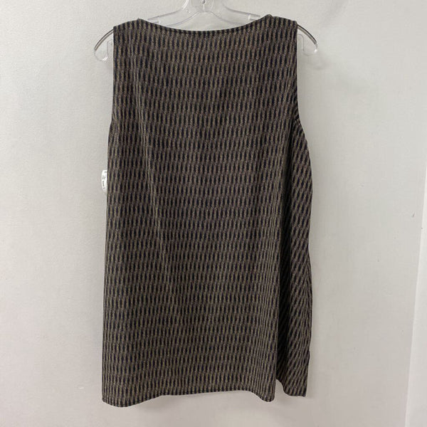 EILEEN FISHER WOMEN'S BLOUSE/SHIRT black beige L