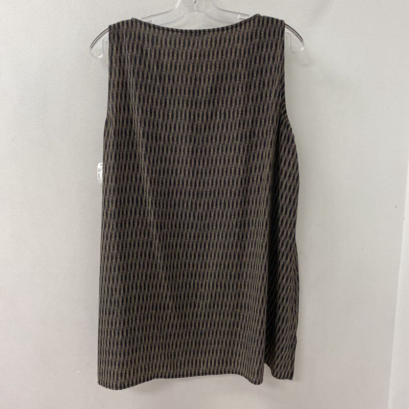 EILEEN FISHER WOMEN'S BLOUSE/SHIRT black beige L