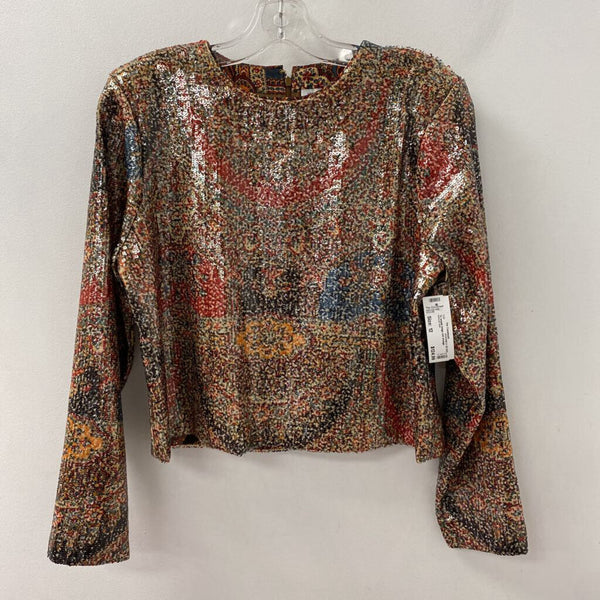 VERONICA BEARD WOMEN'S TOP beige red orange 12