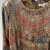 VERONICA BEARD WOMEN'S TOP beige red orange 12