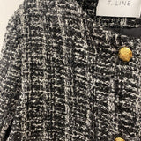 t line WOMEN'S BLAZER/JACKET black white gold M/L