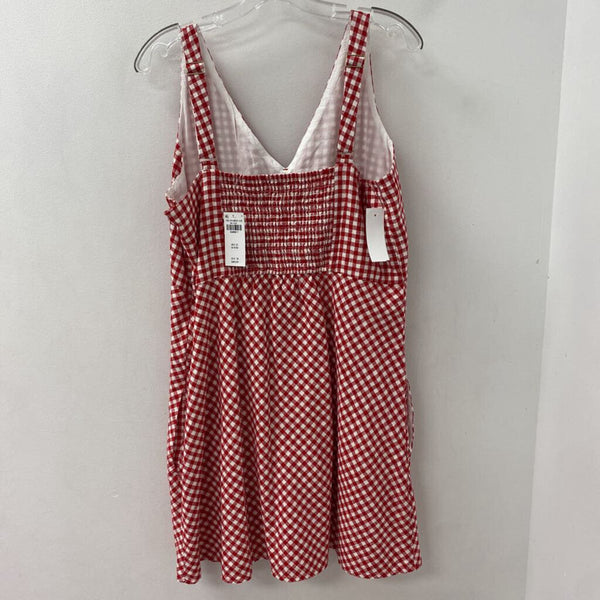 ABERCROMBIE & FITCH WOMEN'S DRESS red white XL