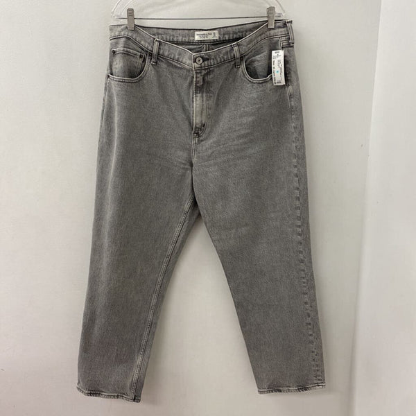 ABERCROMBIE & FITCH WOMEN'S JEANS grey 33 curve