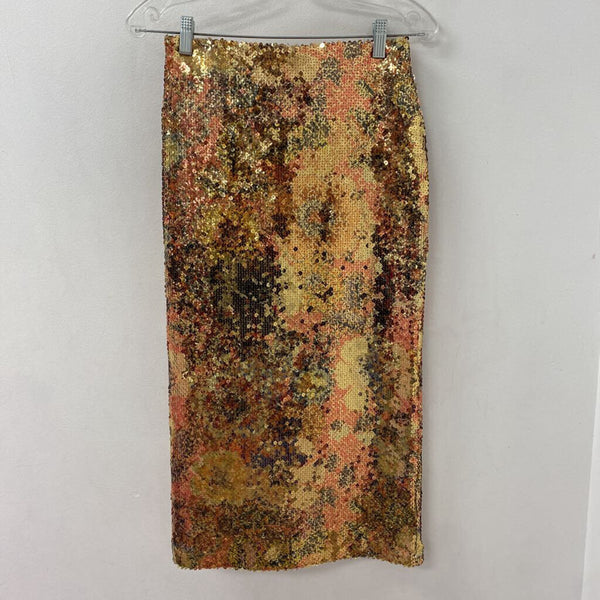 SMYTHE WOMEN'S SKIRT copper gold M