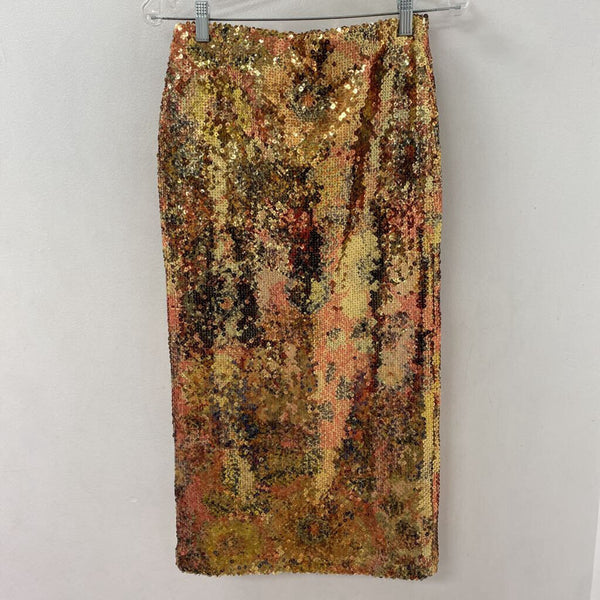 SMYTHE WOMEN'S SKIRT copper gold M