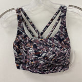 LULULEMON WOMEN'S ACTIVE BRA grey black burgundy mix XS