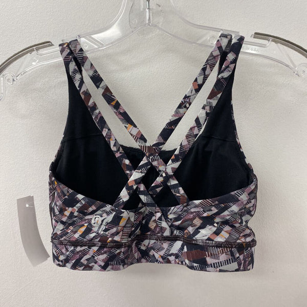 LULULEMON WOMEN'S ACTIVE BRA grey black burgundy mix XS