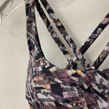 LULULEMON WOMEN'S ACTIVE BRA grey black burgundy mix XS