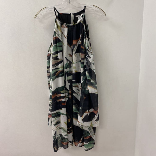 bar III WOMEN'S DRESS black green grey mix L