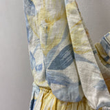 ABERCROMBIE & FITCH WOMEN'S TOP white yellow blue mix XS