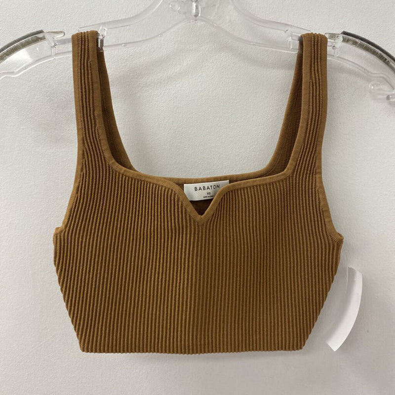 BABATON WOMEN'S TOP medium brown XS