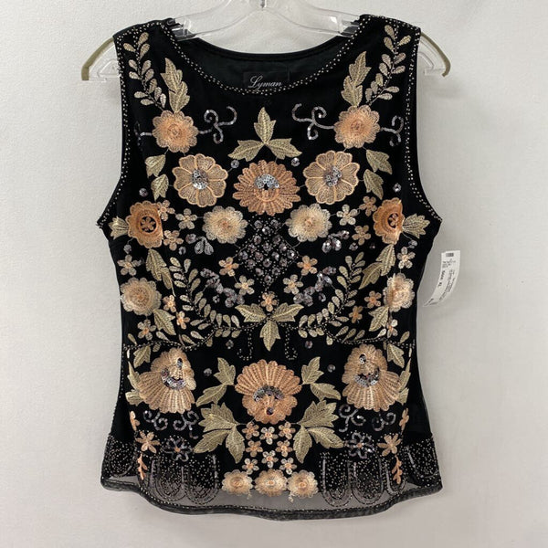 LYMAN by Frank Lyman WOMEN'S TOP black pink beige mix XL