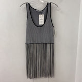 ZARA WOMEN'S TOP black white mix M