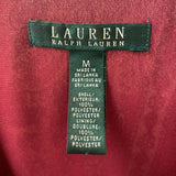 LAUREN ralph lauren WOMEN'S BLOUSE/SHIRT tan raspberry orange mix M