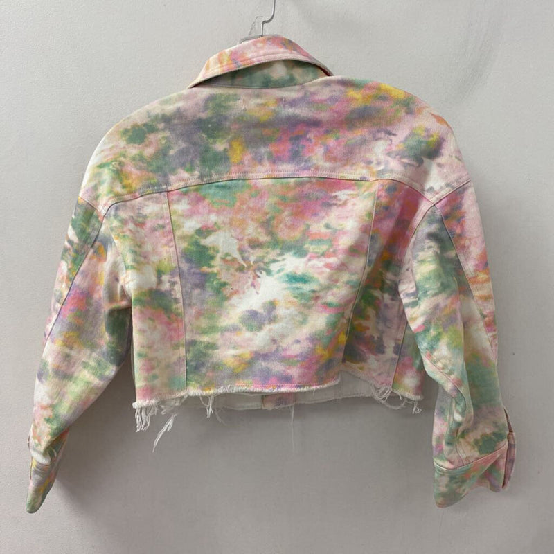 FOR LOVE & LEMONS WOMEN'S DENIM JACKET rainbow mix XS