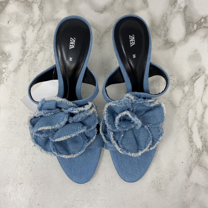 ZARA WOMEN'S SANDALS blue 36