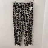NICOLE MILLER WOMEN'S PANTS black cream mix 6