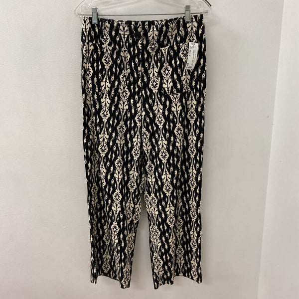 NICOLE MILLER WOMEN'S PANTS black cream mix 6