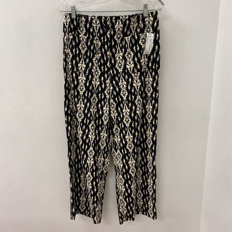 NICOLE MILLER WOMEN'S PANTS black cream mix 6