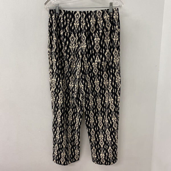 NICOLE MILLER WOMEN'S PANTS black cream mix 6