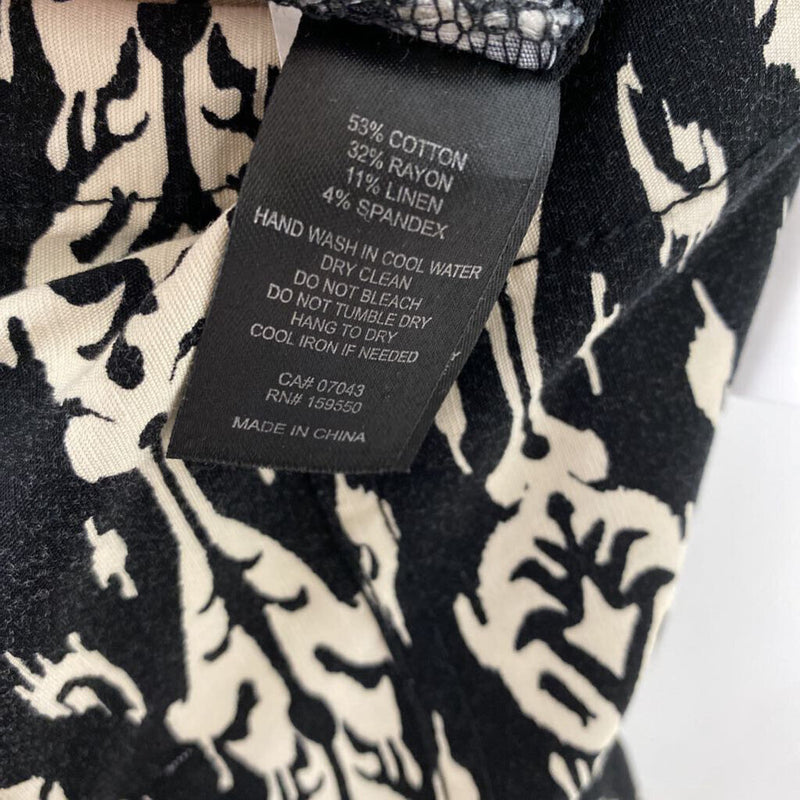 NICOLE MILLER WOMEN'S PANTS black cream mix 6