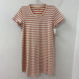 MADEWELL WOMEN'S DRESS red cream mix S