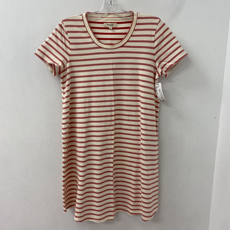 MADEWELL WOMEN'S DRESS red cream mix S