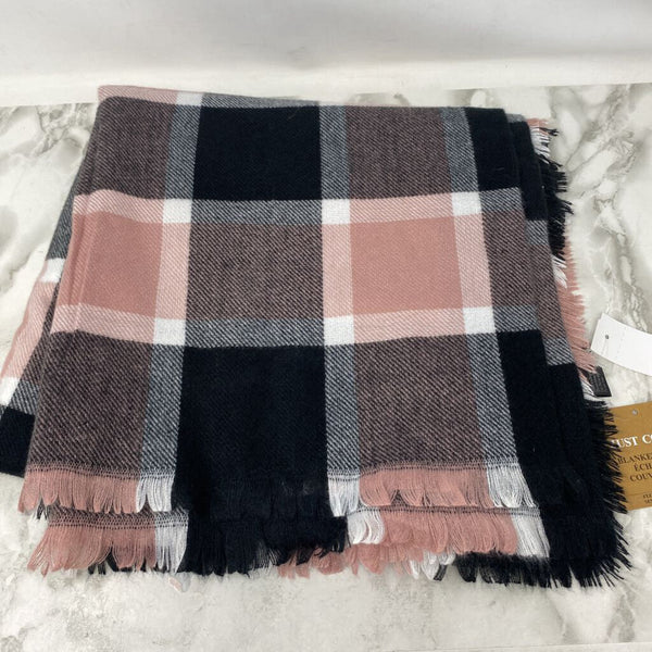 JUST COZY WOMEN'S SCARF/SHAWL black pink white mix