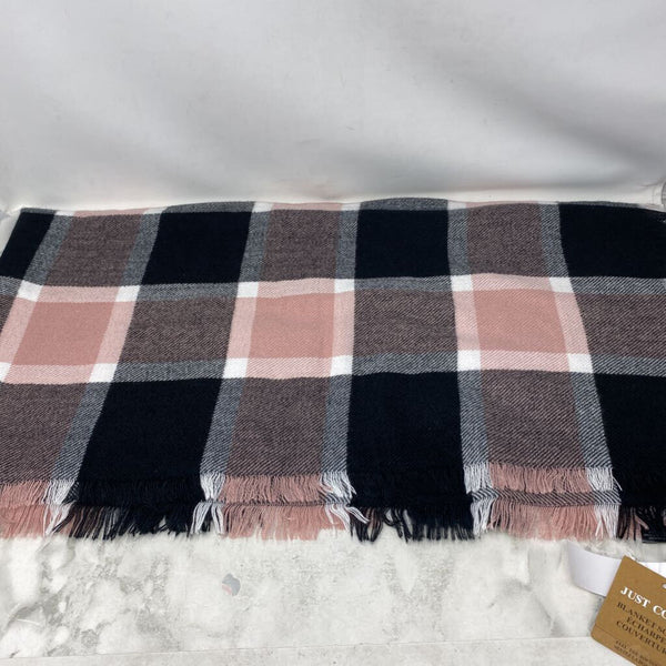 JUST COZY WOMEN'S SCARF/SHAWL black pink white mix