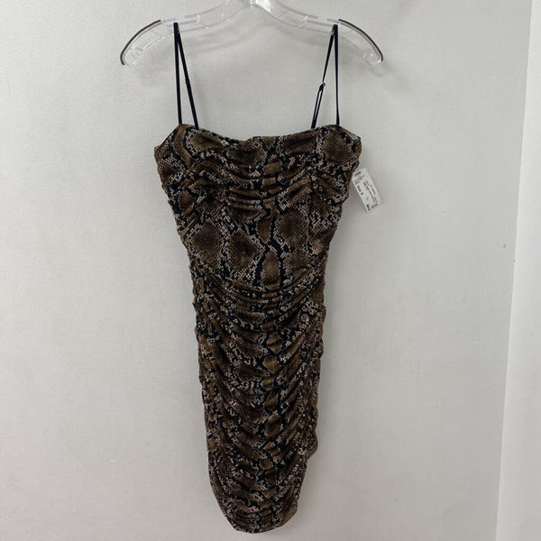 BABATON WOMEN'S DRESS brown black mix 8