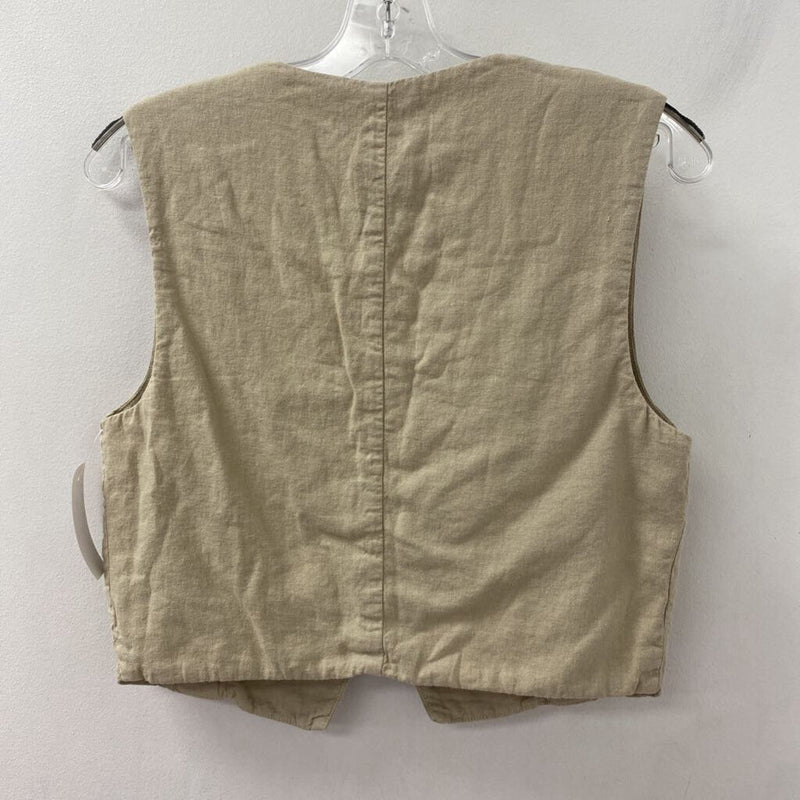 ZARA WOMEN'S TOP khaki M