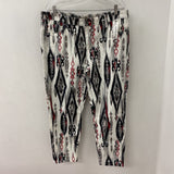 COOKIE JOHNSON WOMEN'S PLUS BOTTOM white black red print XXL/36